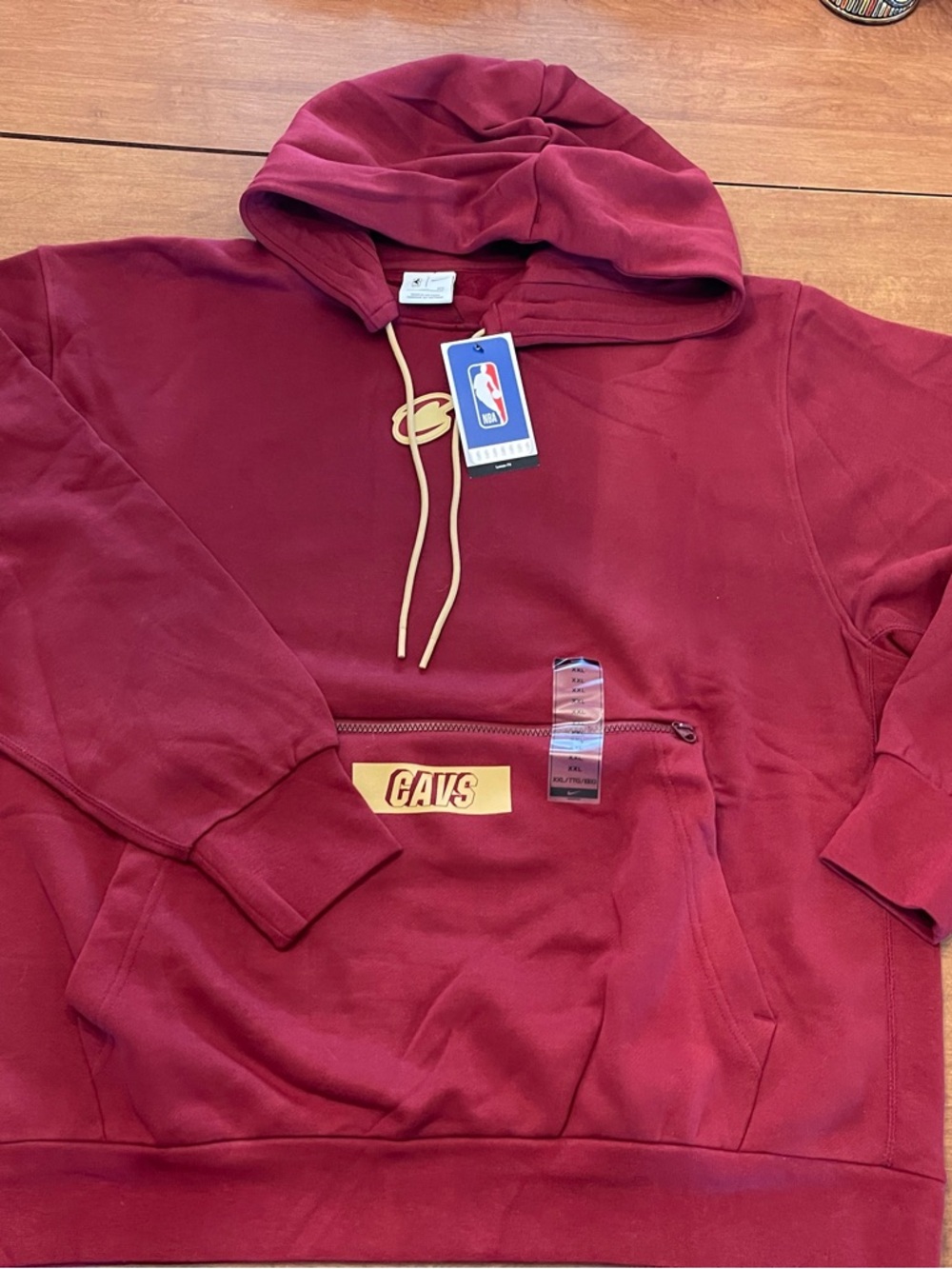 CAVS Men's Hoodie Sweatshirt in Maroon - NBA Licensed XXL